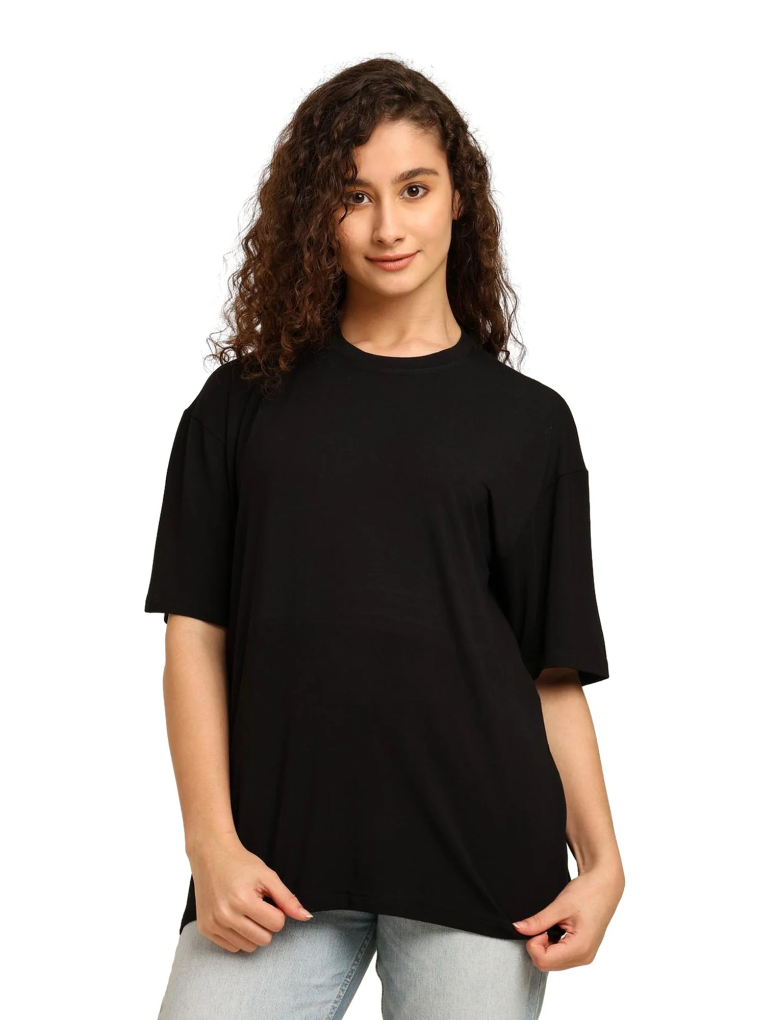 Women Oversized Bamboo Plain T-Shirt – Soft, Breathable & Sustainable - Image 5