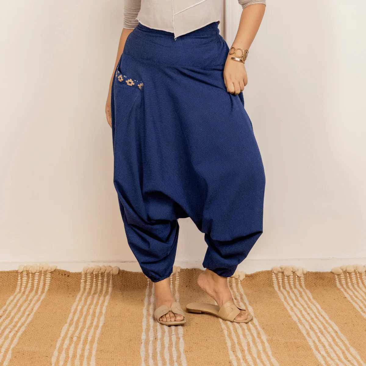 Women's Aladdin Harem Yoga Pants | Dark Blue