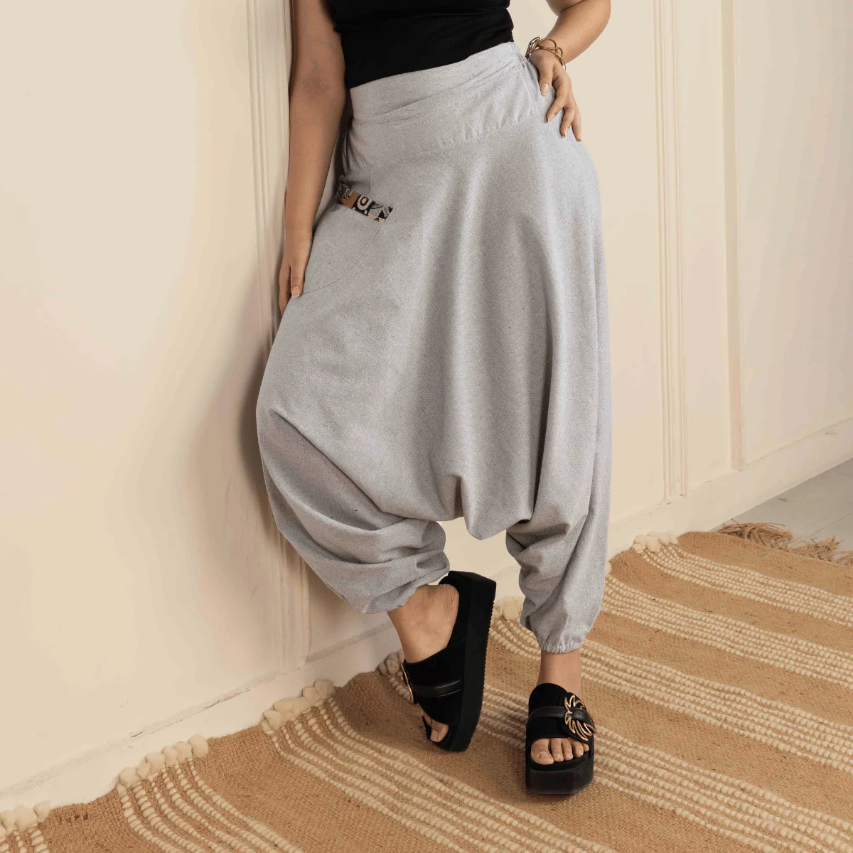 Women's Aladdin Harem Yoga Pants | Melange Grey