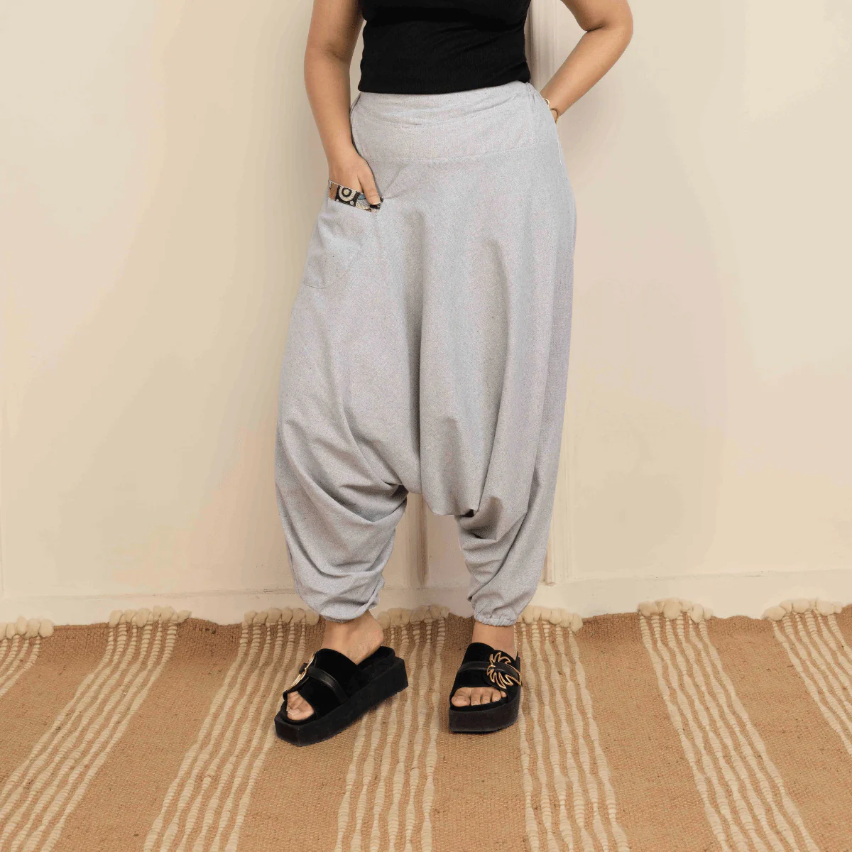 Women's Aladdin Harem Yoga Pants | Melange Grey - Image 4