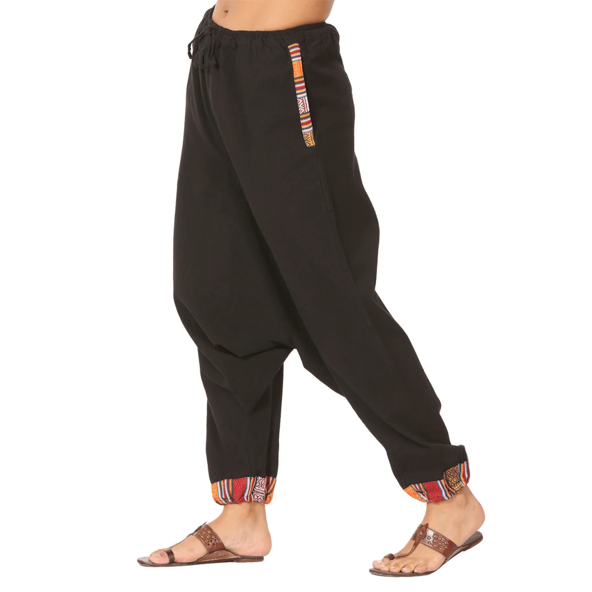 Women's Designer Harem Pants | Black | Fits Waist Size 28" to 36" - Image 4