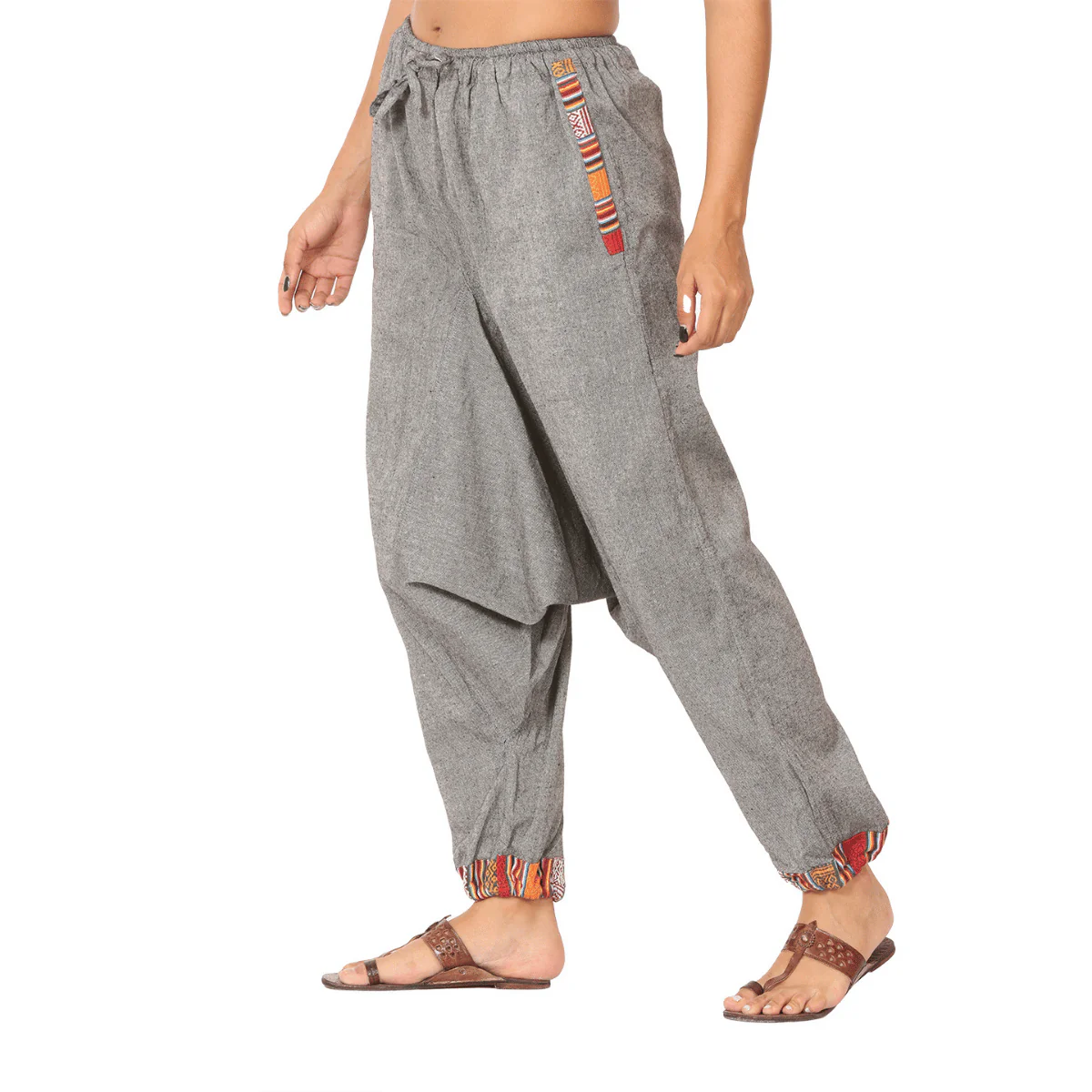 Women's Designer Harem Pants | Grey | Fits Waist Size 28" to 36" - Image 2