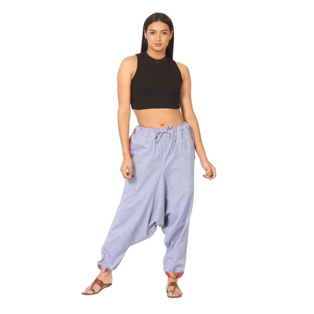 Women's Harem Pants | Lavender Blue | Fits Waist Size 28" to 36" - Image 14