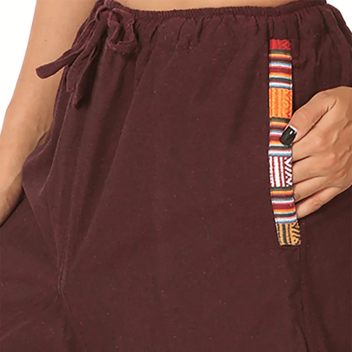 Women's Designer Harem Pants | Maroon | Fits Waist Size 28" to 36" - Image 7