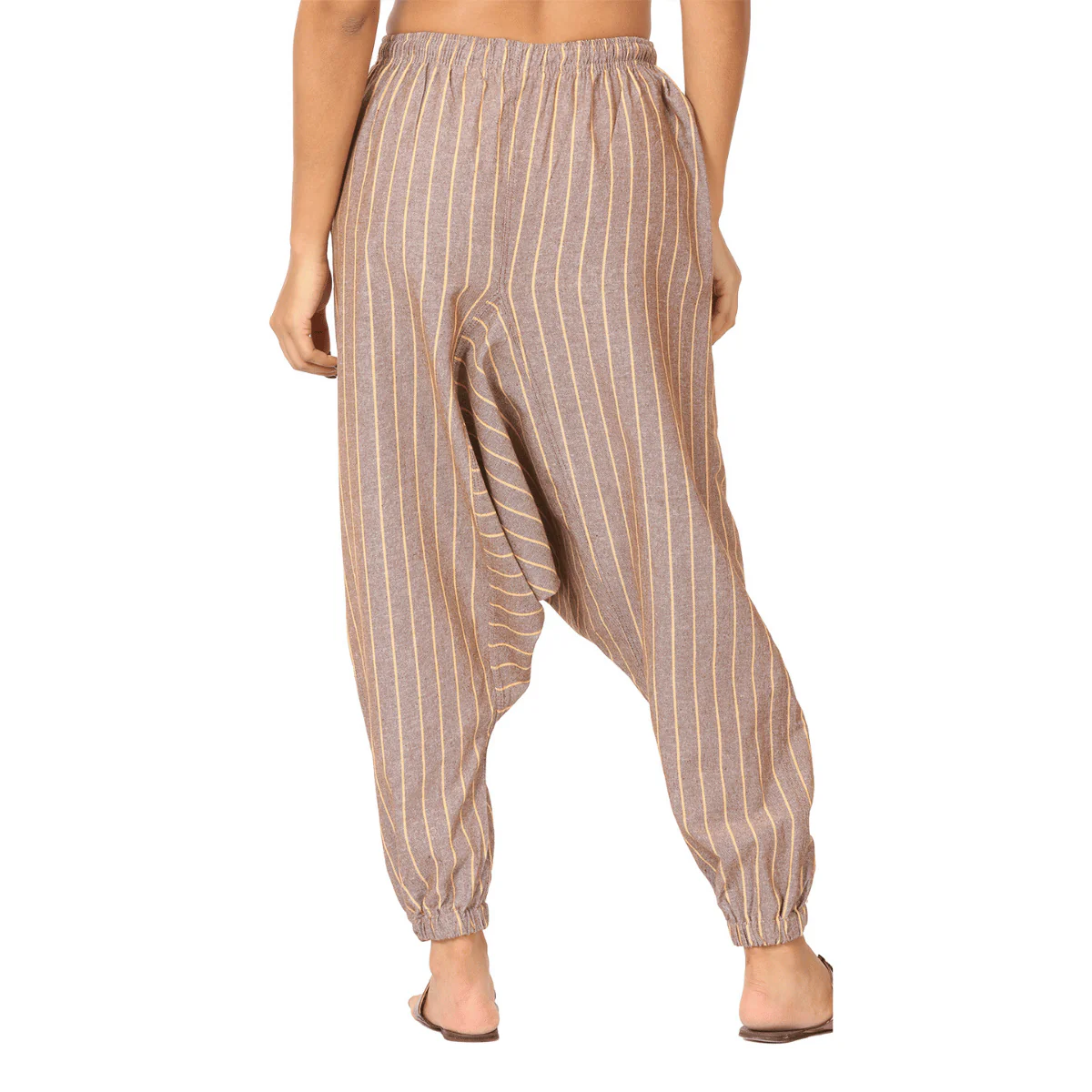 Women's Harem Pant | Brown Stripes | Fits Waist Size 28" to 36" - Image 5