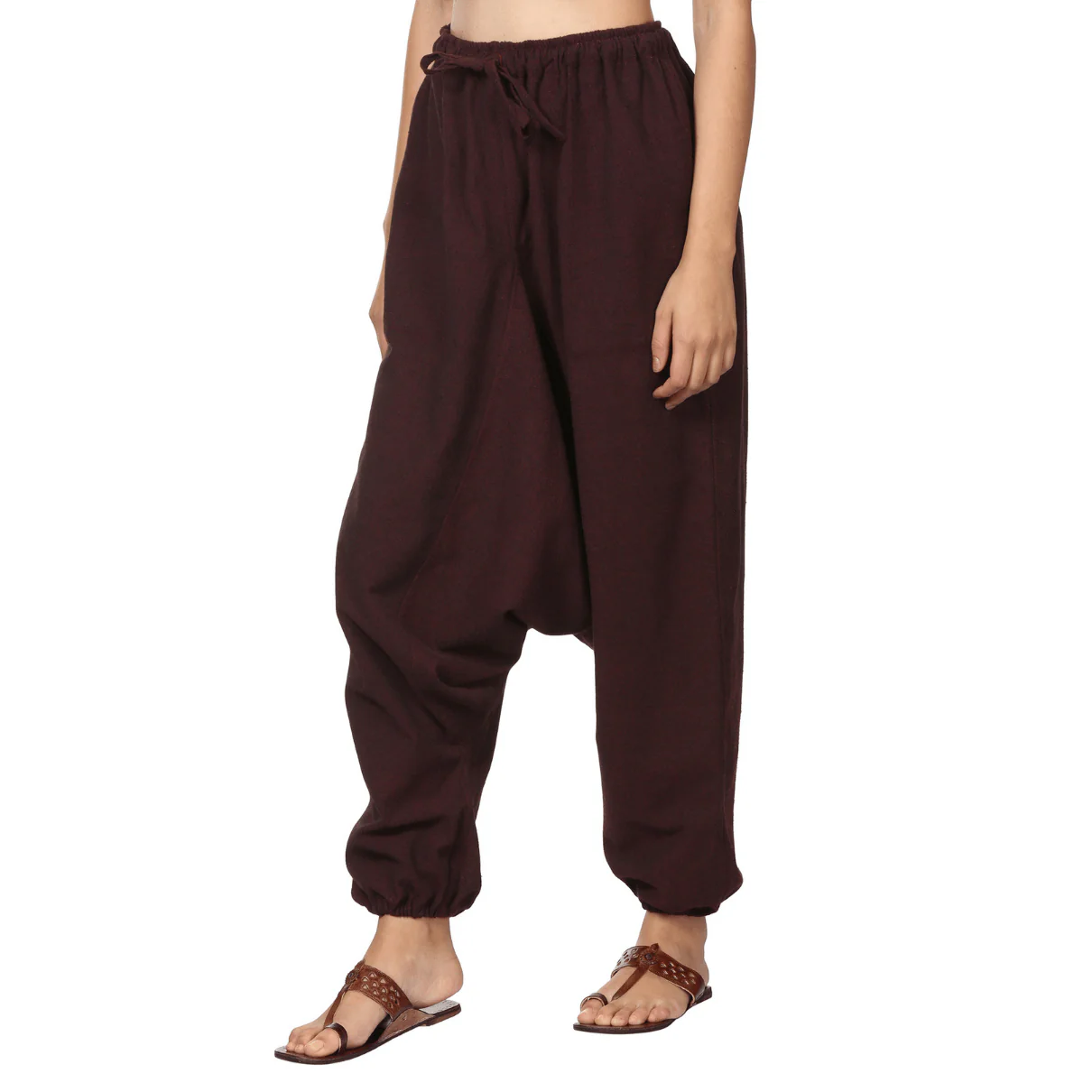 Women's Harem Pant | Maroon | Fits Waist Size 28" to 36" - Image 4