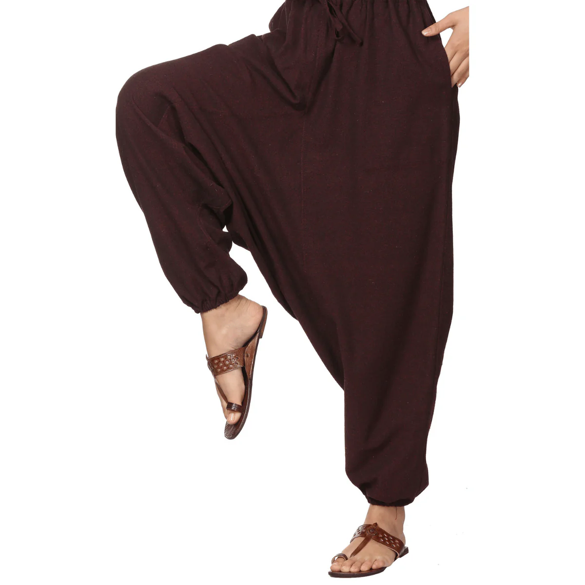 Women's Harem Pant | Maroon | Fits Waist Size 28" to 36" - Image 7