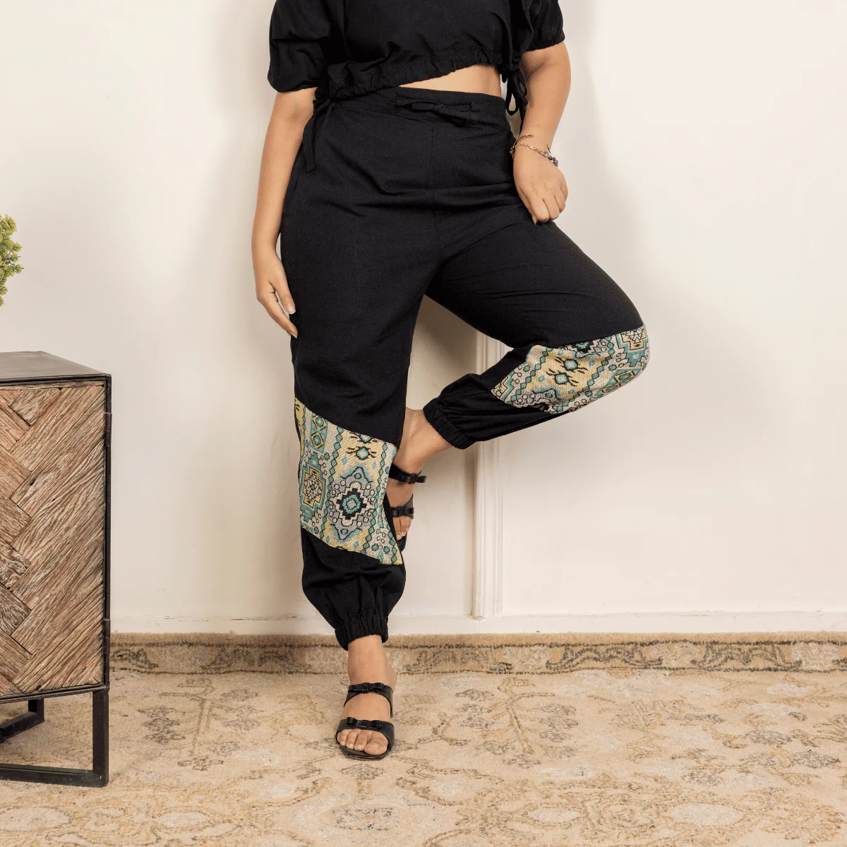 Women's Joggers | Patterned Patchwork | Fits Waist Sizes 30" to 38' - Image 11