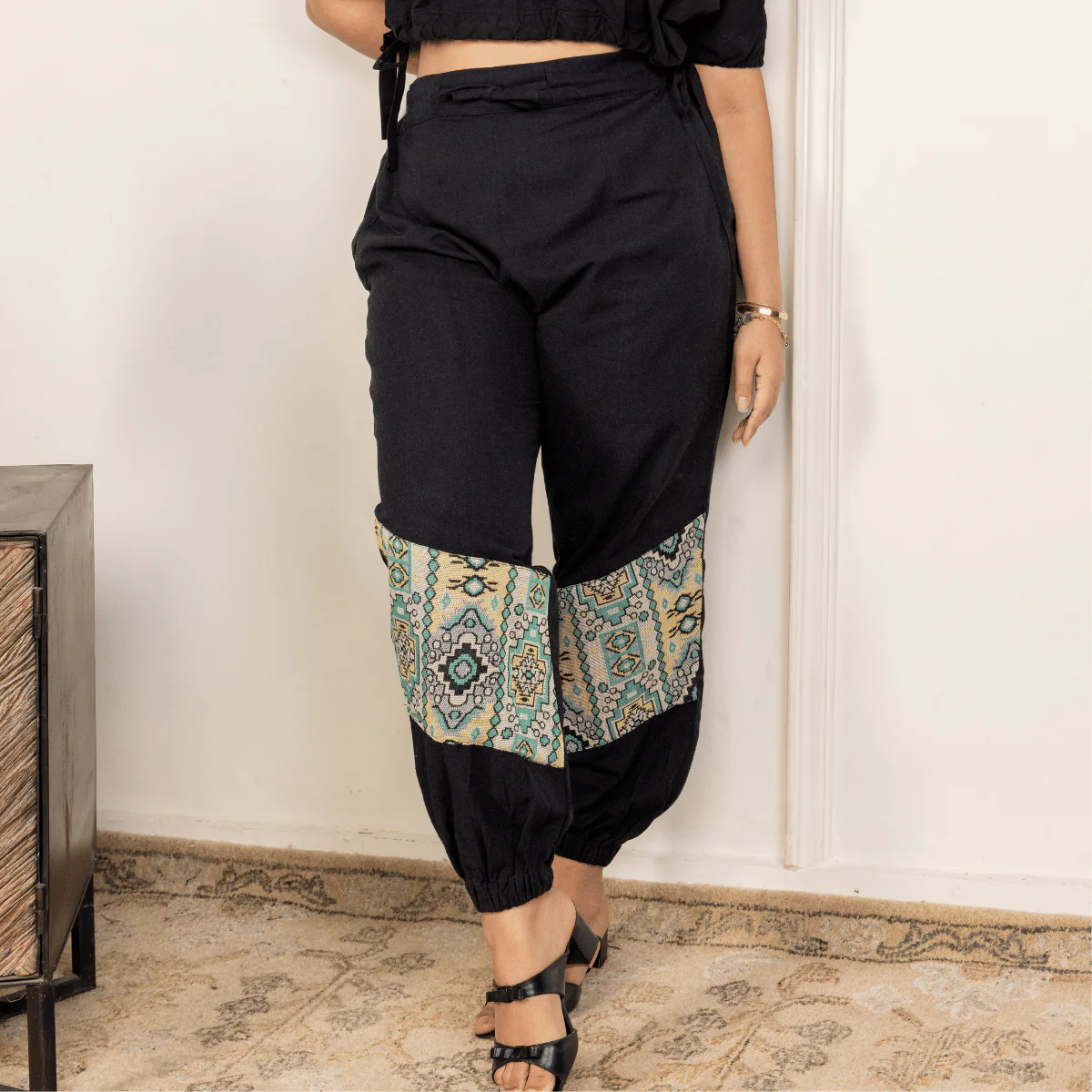 Women's Joggers | Patterned Patchwork | Fits Waist Sizes 30" to 38' - Image 12