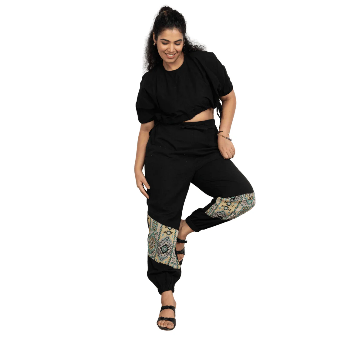 Women's Joggers | Patterned Patchwork | Fits Waist Sizes 30" to 38' - Image 14