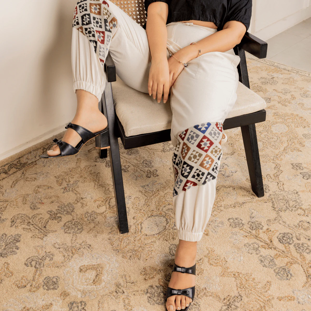 Women's Joggers | Patterned Patchwork | Fits Waist Sizes 30" to 38' - Image 5