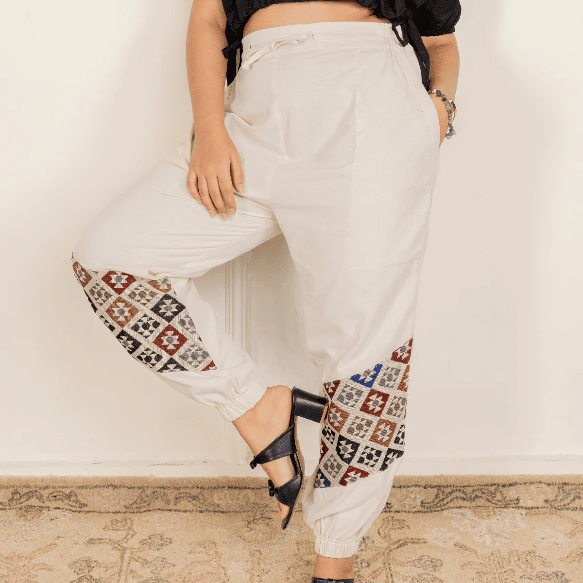 Women's Joggers | Patterned Patchwork | Fits Waist Sizes 30" to 38' - Image 8
