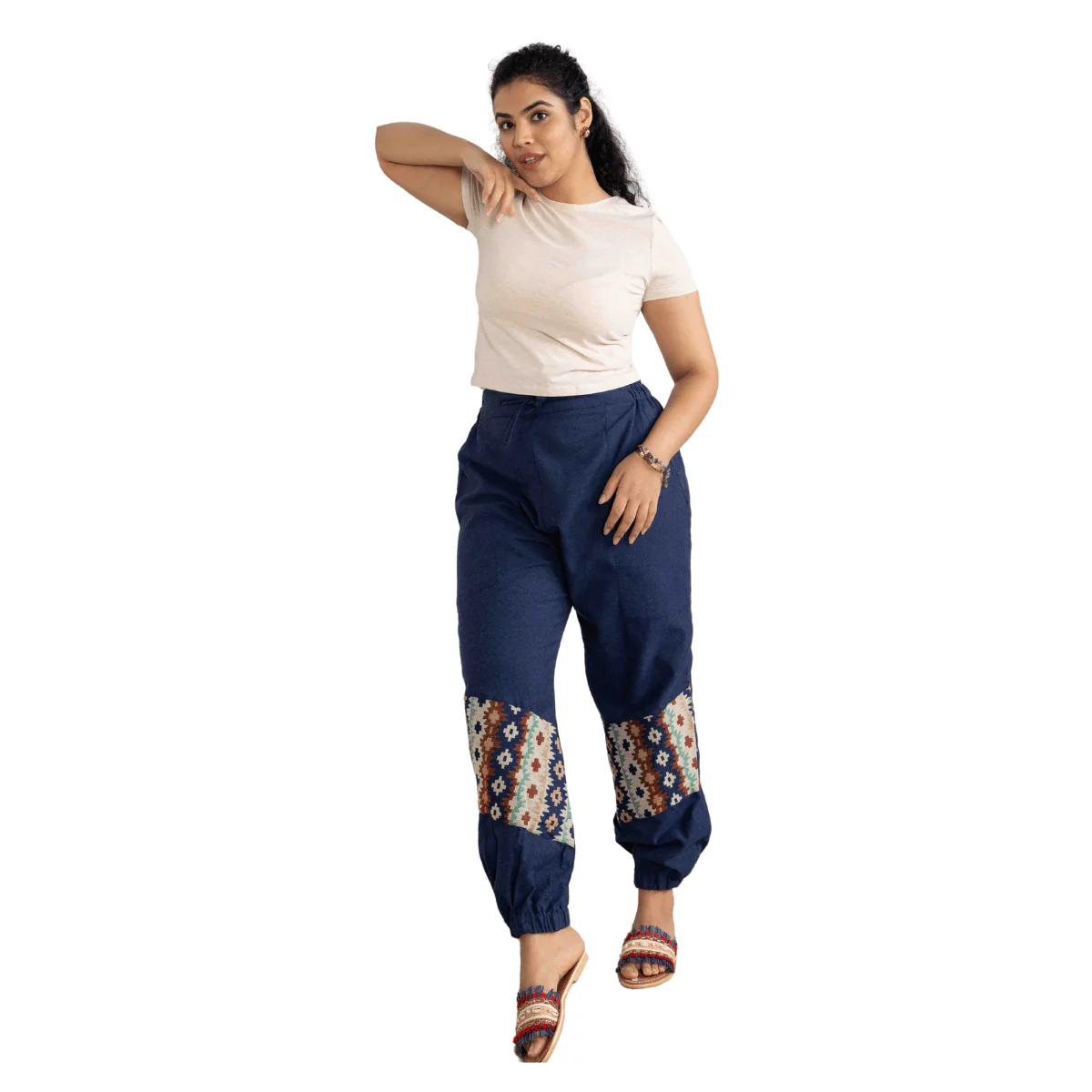 Women's Joggers | Patterned Patchwork | Fits Waist Sizes 30" to 38' - Image 16