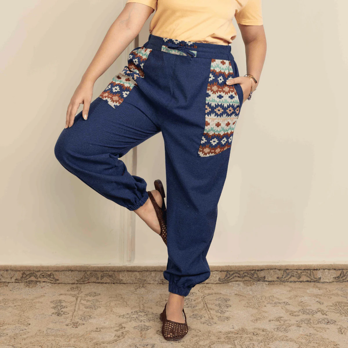 Women's Joggers | Dark Blue Pocket Patch | Fits Waist Sizes 30” to 38” - Image 13