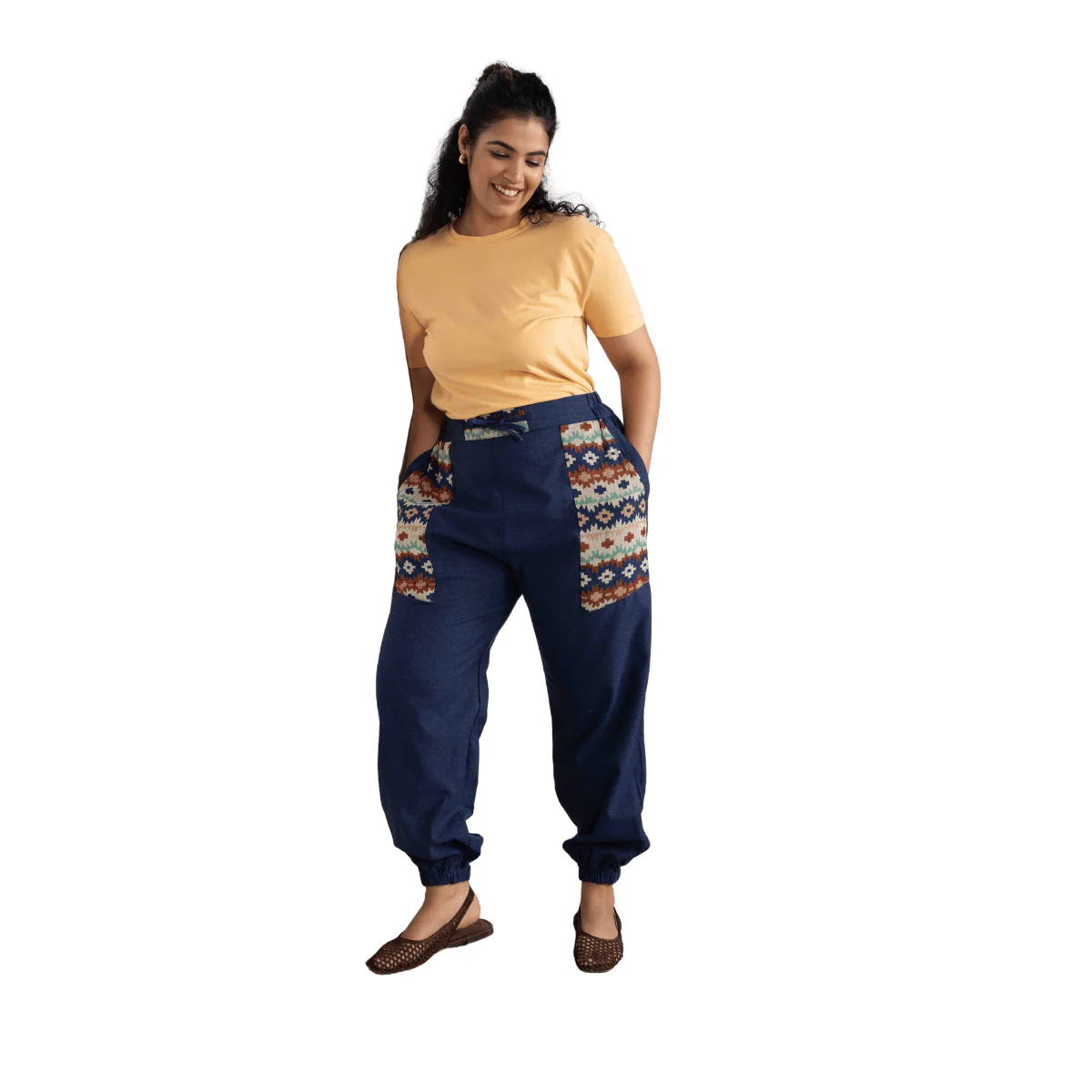 Women's Joggers | Dark Blue Pocket Patch | Fits Waist Sizes 30” to 38” - Image 14