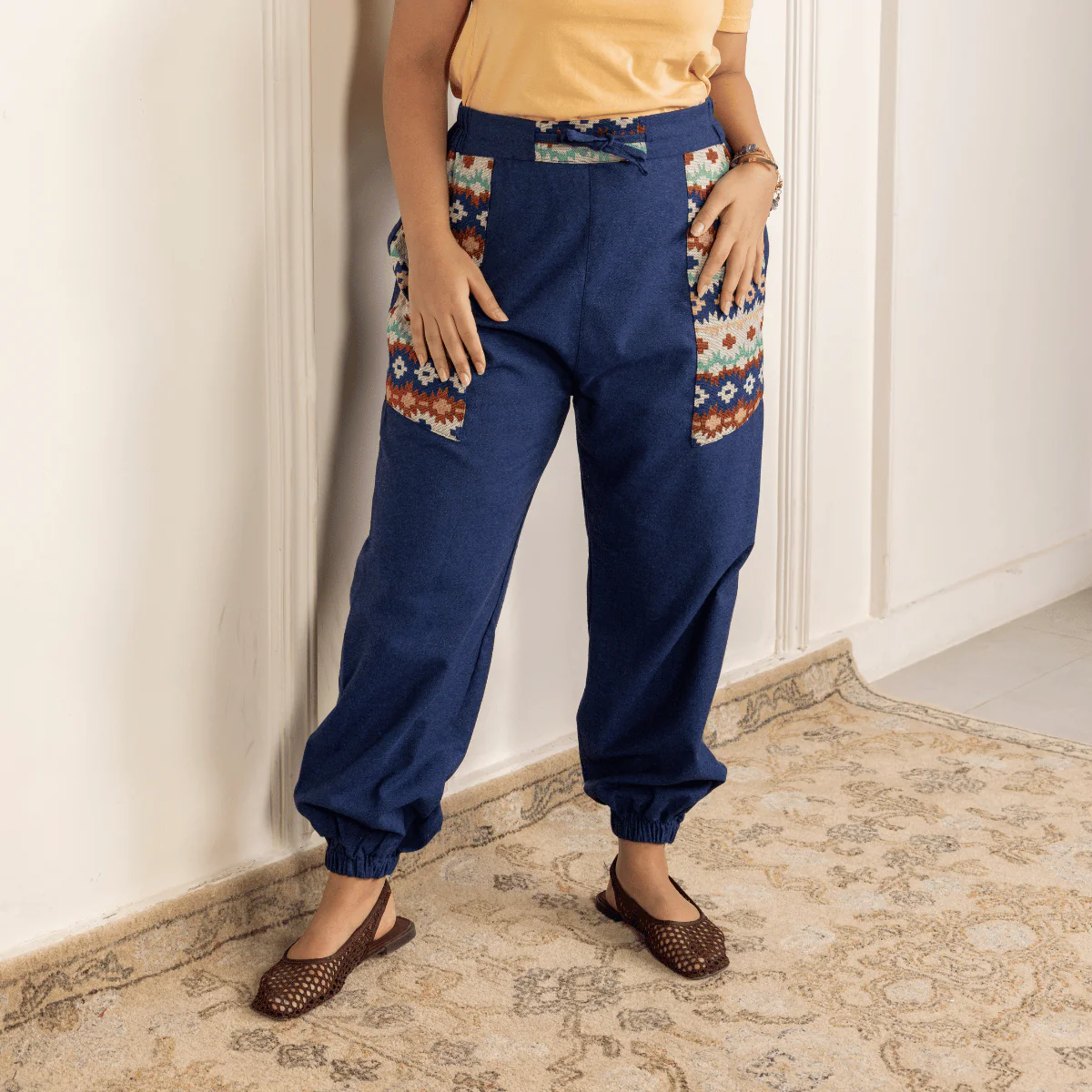 Women's Joggers | Dark Blue Pocket Patch | Fits Waist Sizes 30” to 38” - Image 8