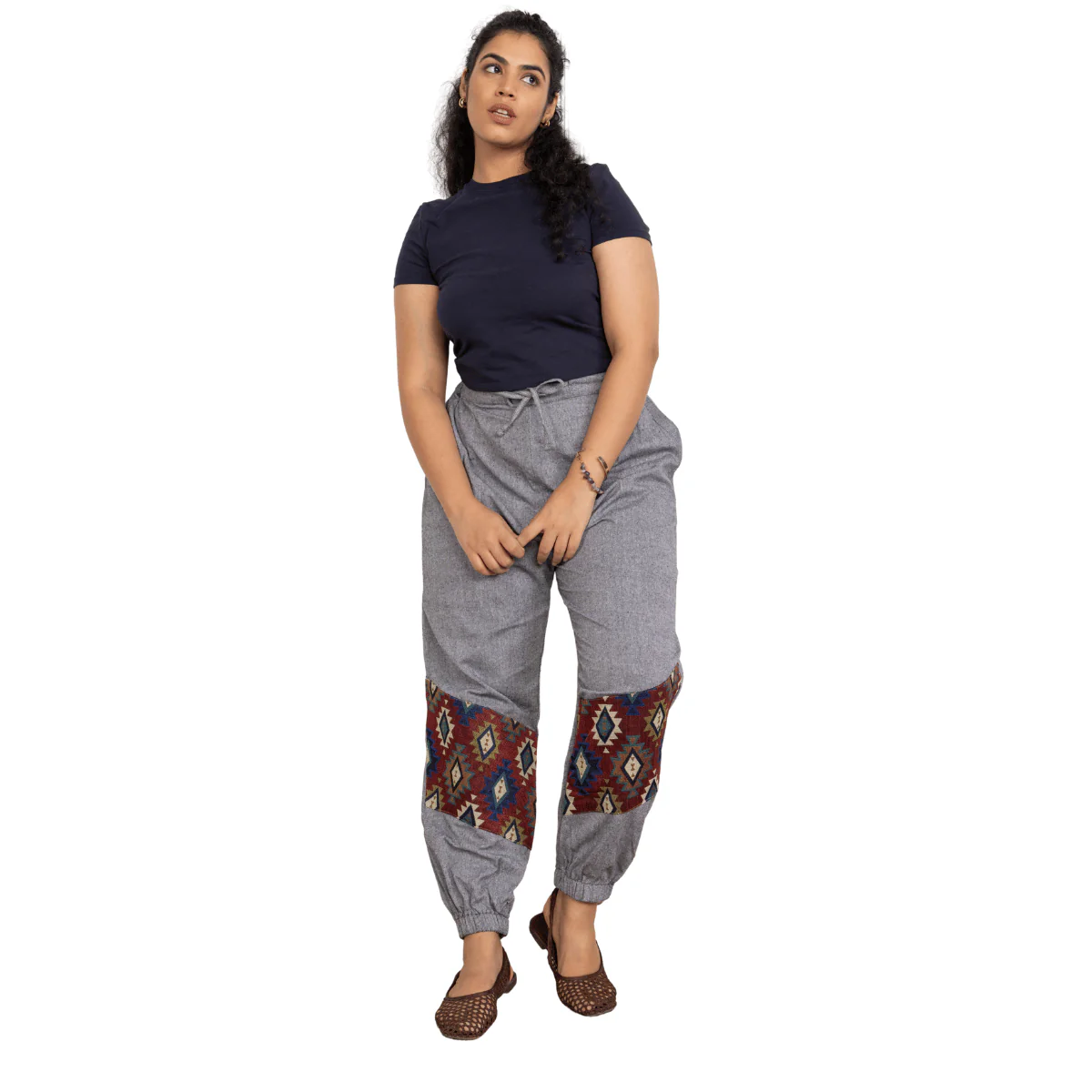 Women's Joggers | Patterned Patchwork | Fits Waist Sizes 30" to 38' - Image 6