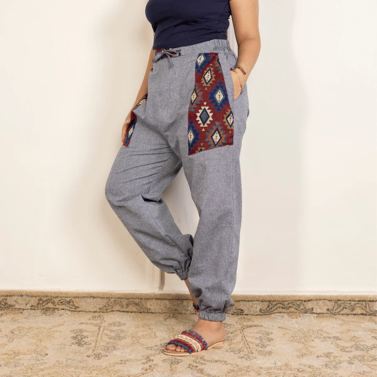 Women's Joggers | Grey Pocket Patch | Fits Waist Sizes 30” to 38” - Image 10