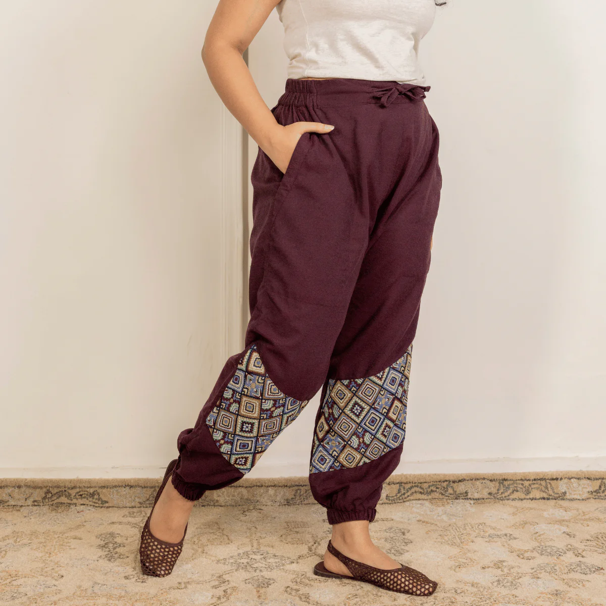 Women's Joggers | Patterned Patchwork | Fits Waist Sizes 30" to 38' - Image 13
