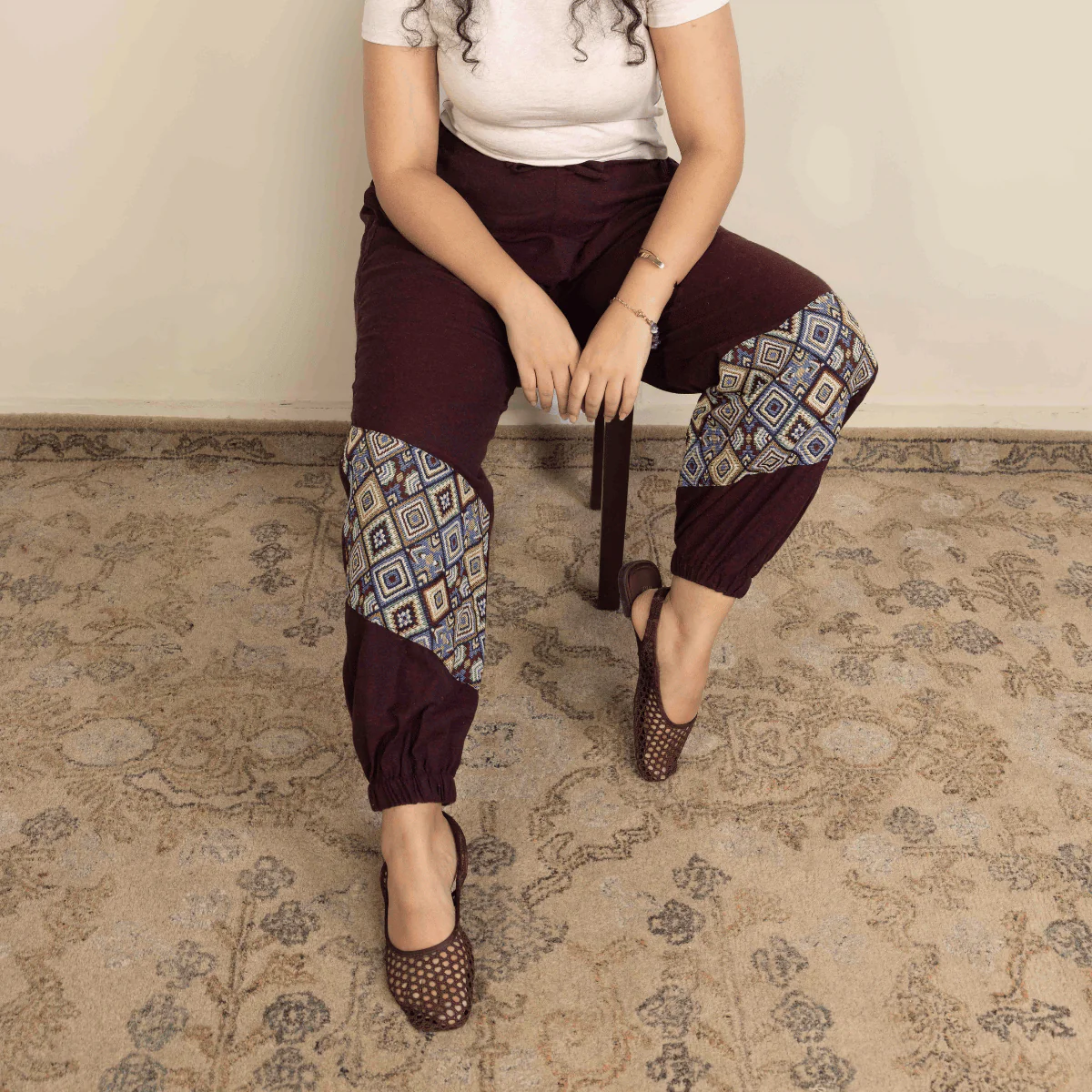 Women's Joggers | Patterned Patchwork | Fits Waist Sizes 30" to 38' - Image 4