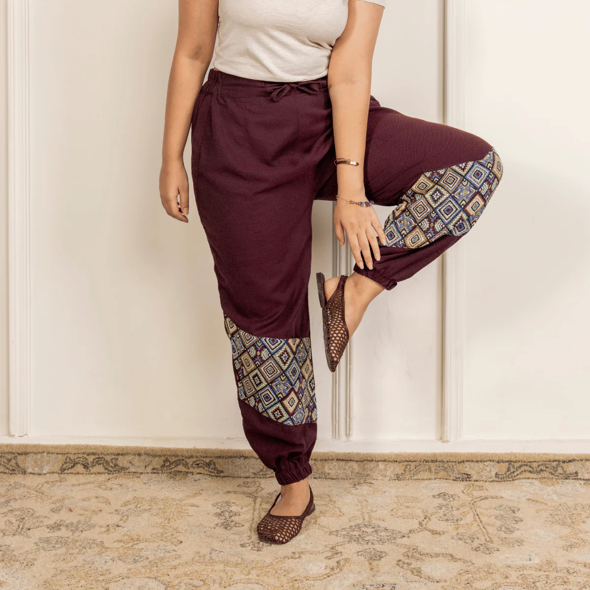 Women's Joggers | Patterned Patchwork | Fits Waist Sizes 30" to 38' - Image 7