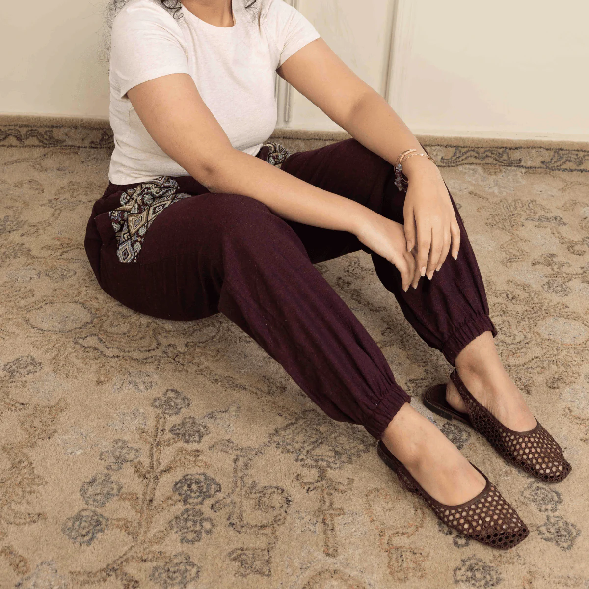 Women's Joggers | Maroon Pocket Patch | Fits Waist Sizes 30” to 38” - Image 14