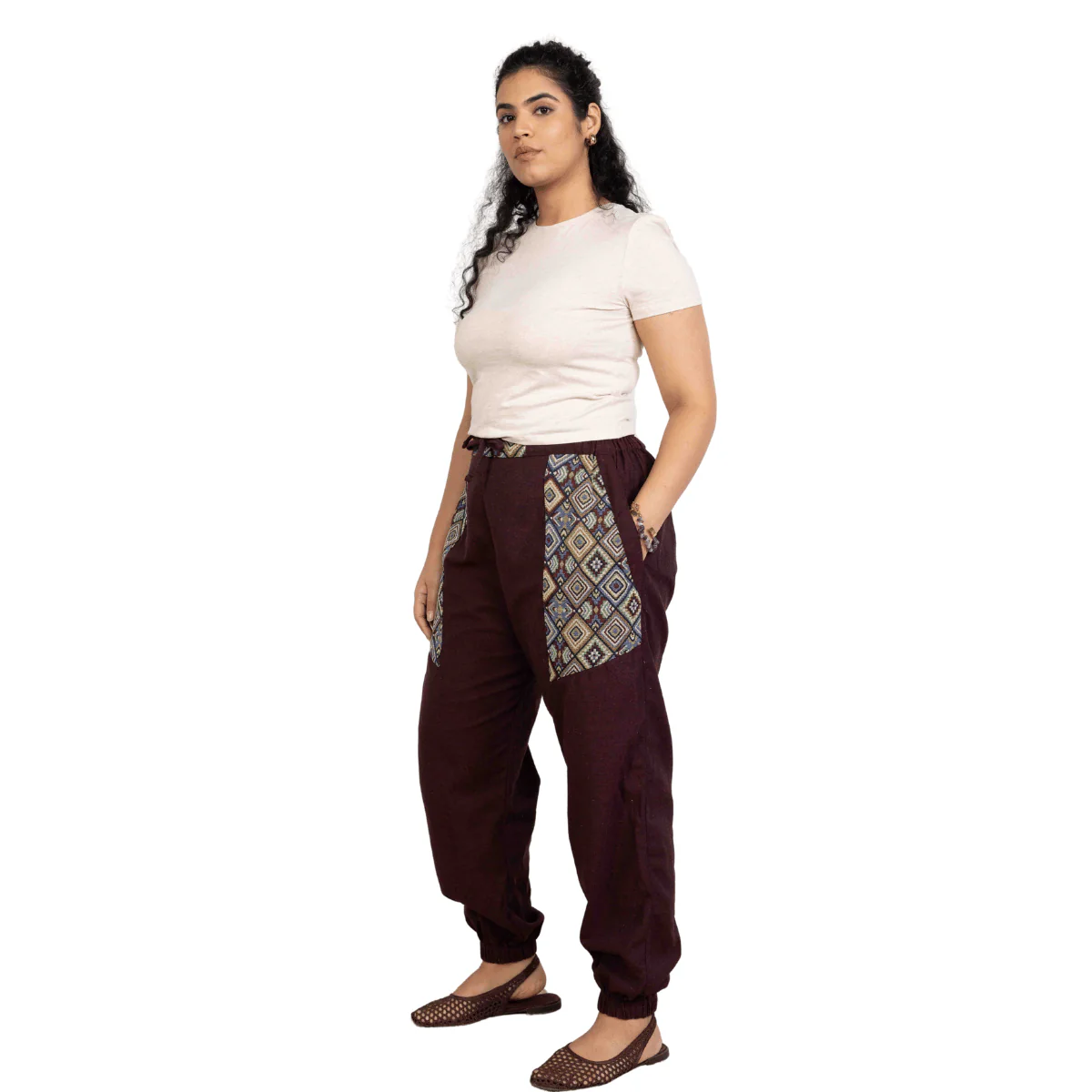 Women's Joggers | Maroon Pocket Patch | Fits Waist Sizes 30” to 38” - Image 16