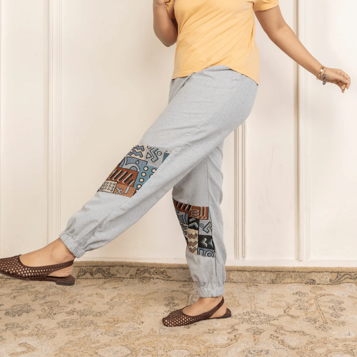 Women's Joggers | Patterned Patchwork | Fits Waist Sizes 30" to 38' - Image 10