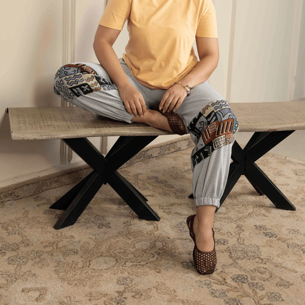 Women's Joggers | Patterned Patchwork | Fits Waist Sizes 30" to 38' - Image 12