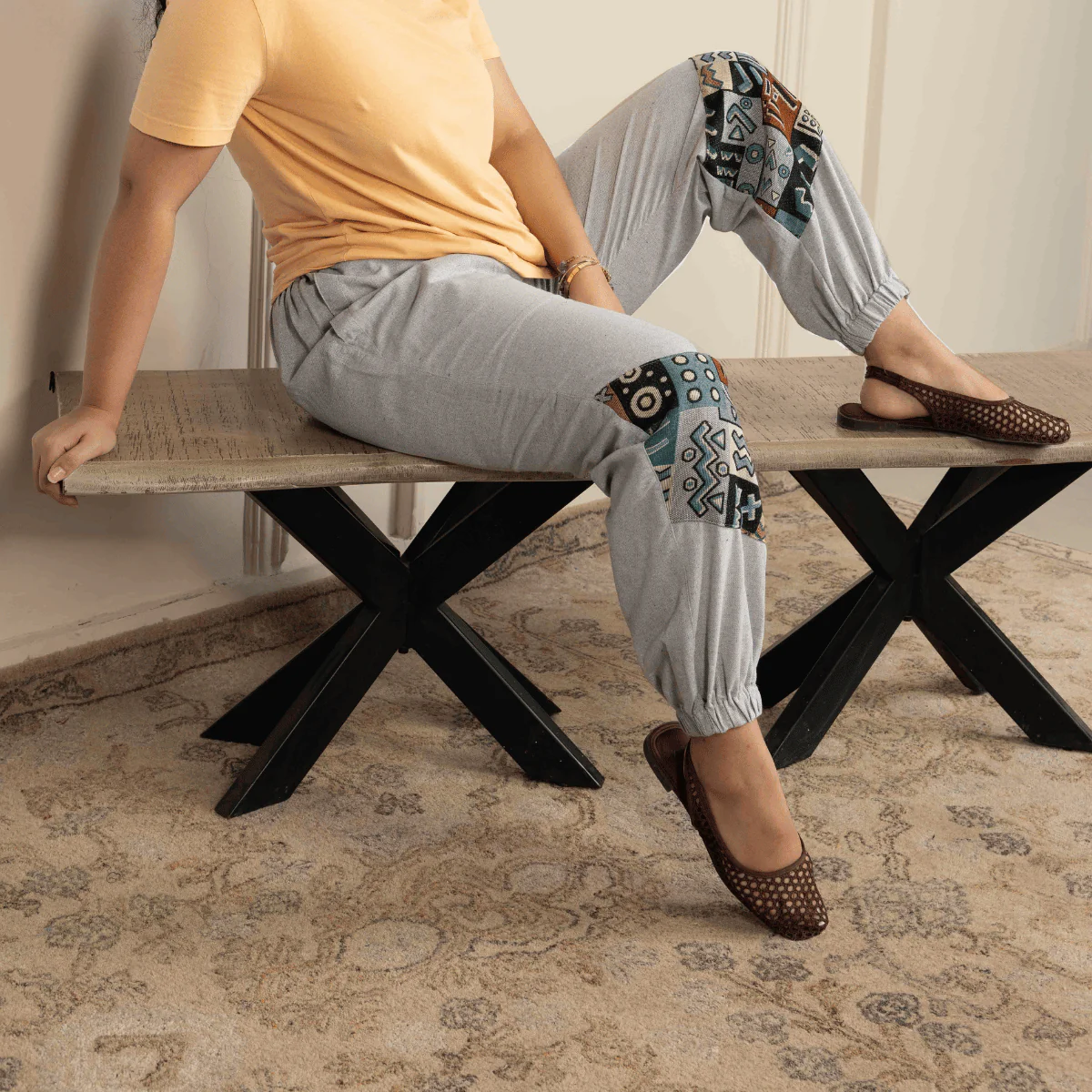 Women's Joggers | Patterned Patchwork | Fits Waist Sizes 30" to 38' - Image 13