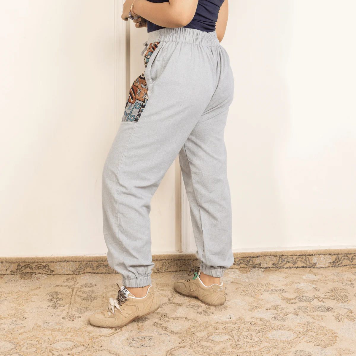 Women's Joggers | Sage Grey Pocket Patch | Fits Waist Sizes 30” to 38” - Image 4