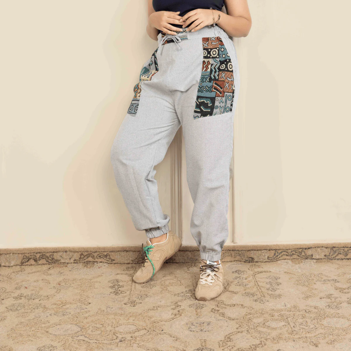 Women's Joggers | Sage Grey Pocket Patch | Fits Waist Sizes 30” to 38” - Image 5