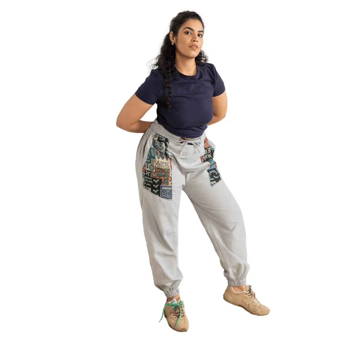 Women's Joggers | Sage Grey Pocket Patch | Fits Waist Sizes 30” to 38” - Image 8
