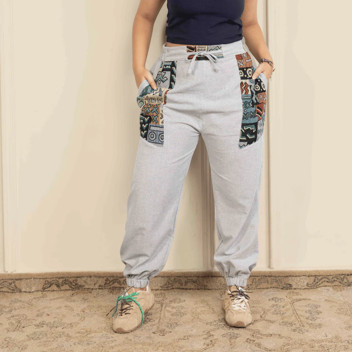 Women's Joggers | Sage Grey Pocket Patch | Fits Waist Sizes 30” to 38” - Image 9