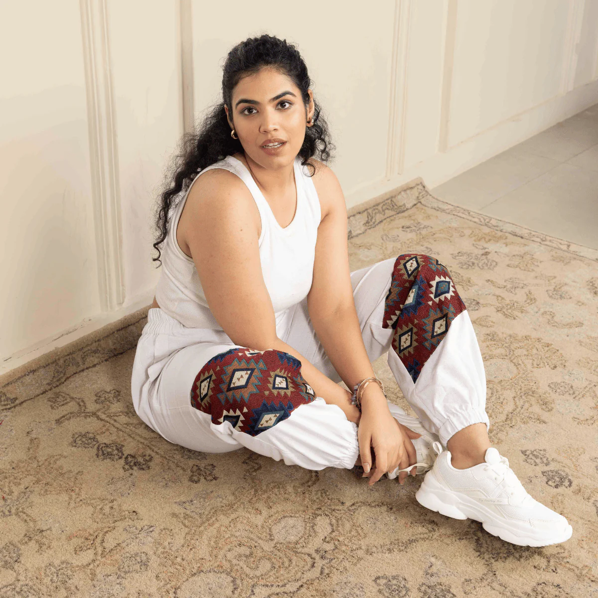 Women's Joggers | Patterned Patchwork | Fits Waist Sizes 30" to 38' - Image 13
