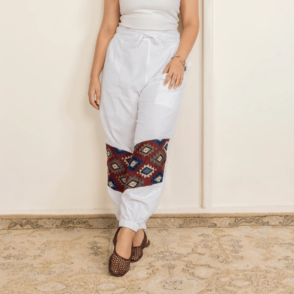 Women's Joggers | Patterned Patchwork | Fits Waist Sizes 30" to 38' - Image 15