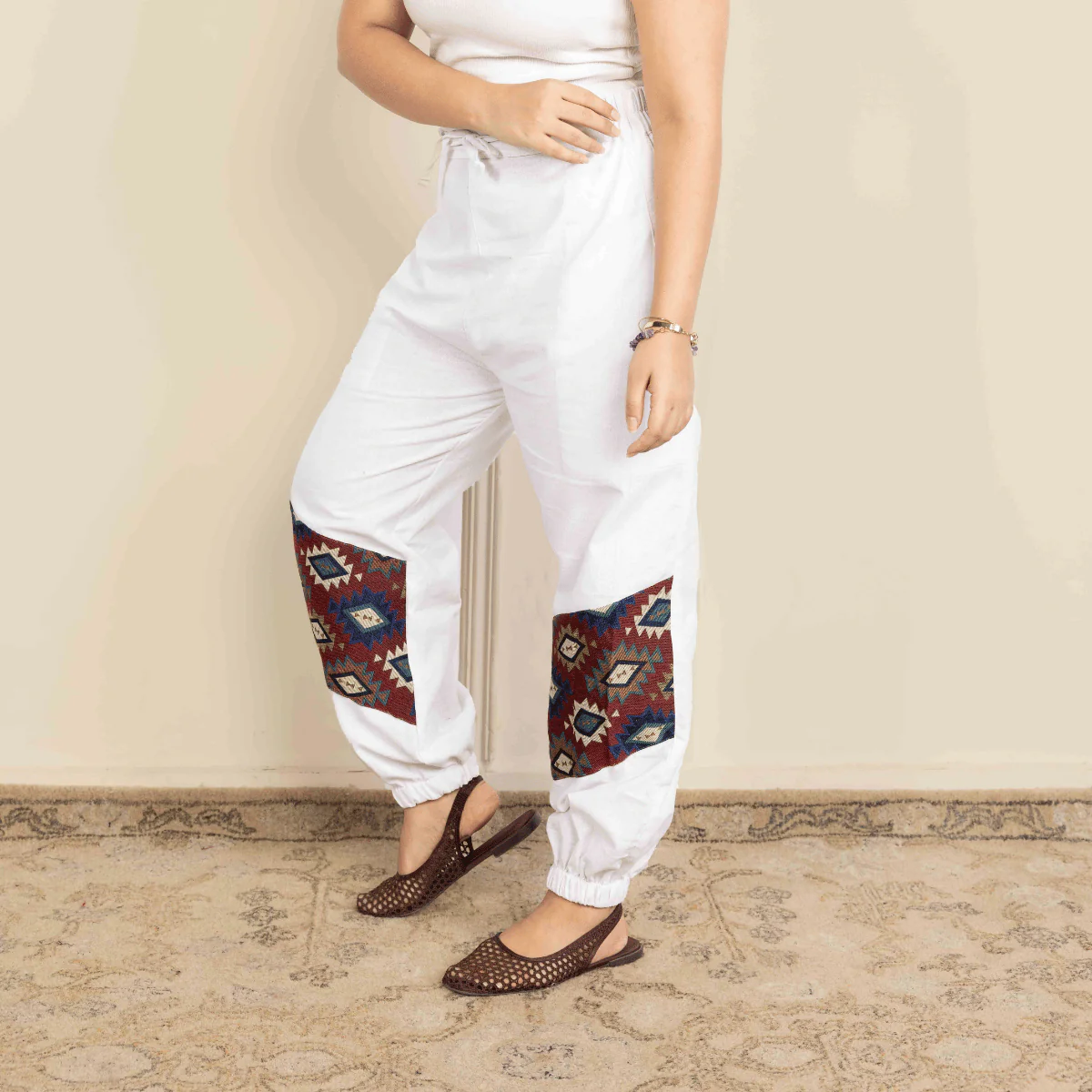 Women's Joggers | Patterned Patchwork | Fits Waist Sizes 30" to 38' - Image 6
