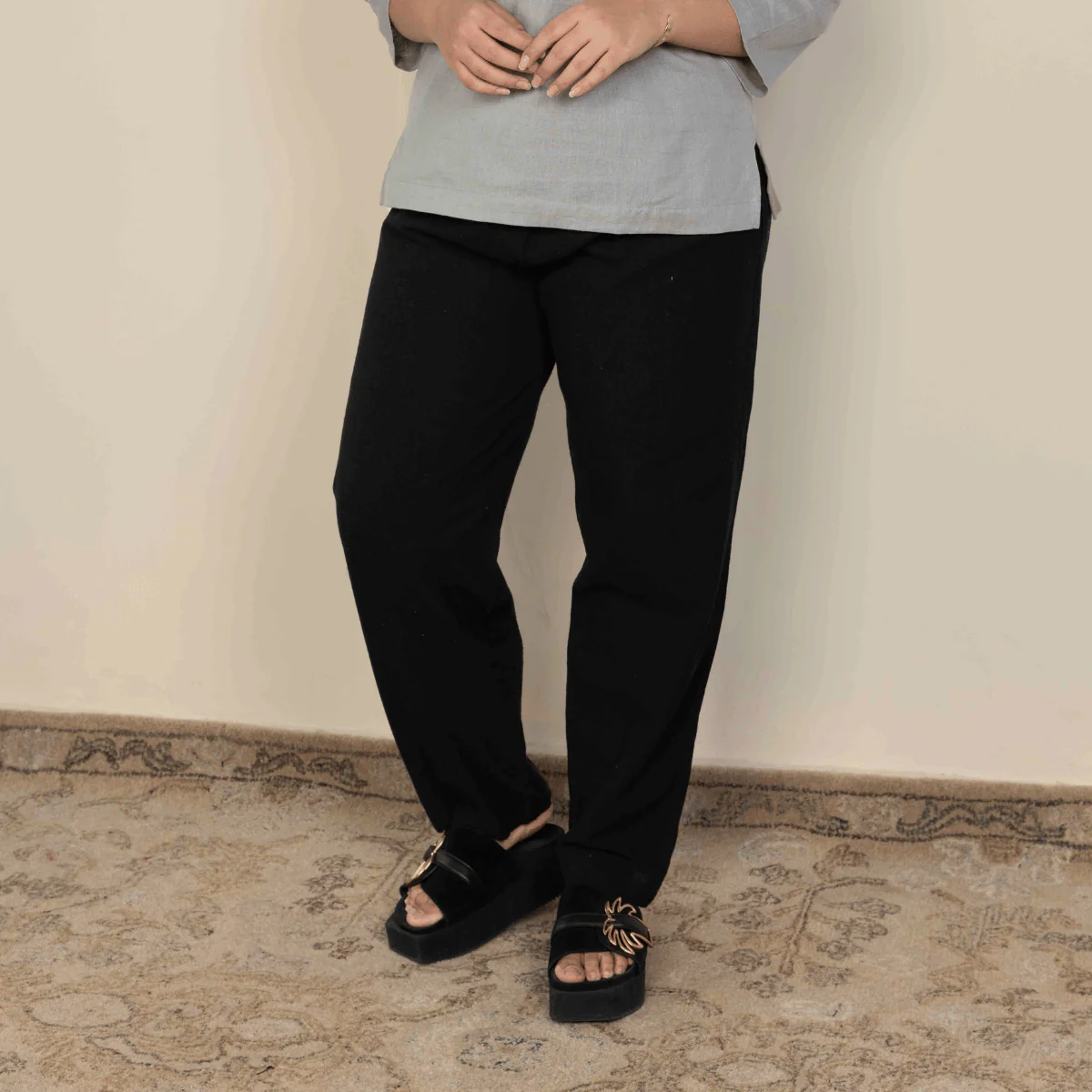 Women's Lounge Pant | Black | Free Size - Image 6