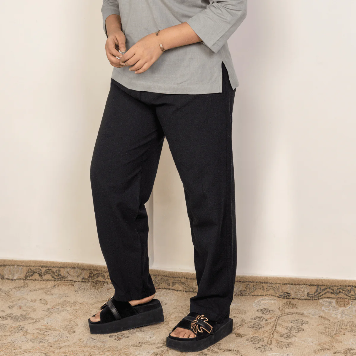 Women's Lounge Pant | Black | Free Size - Image 9