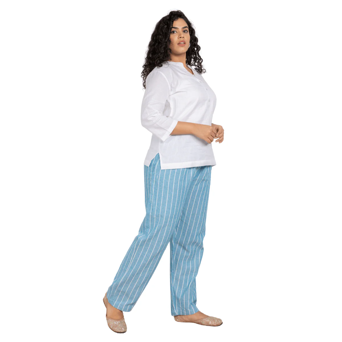 Women's Lounge Pant | Blue Stripes | Fits Waist 28" to 36" - Image 6