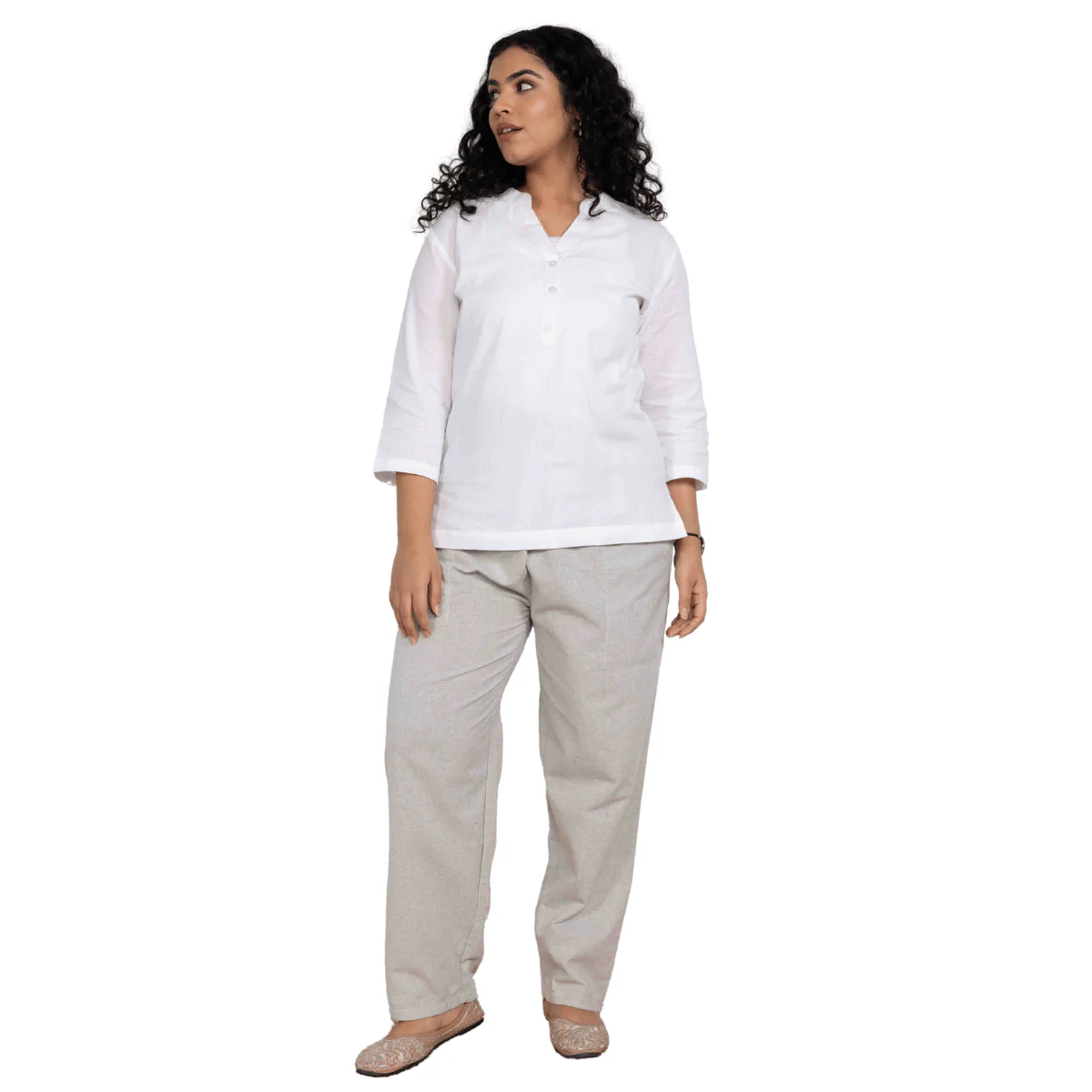Women's Lounge Pant | Melange Grey | Fits Waist Size 28" to 36" - Image 6