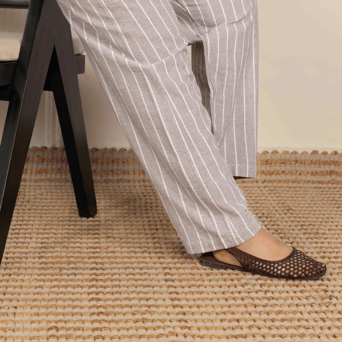 Women's Lounge Pant | Grey Stripes | Fits Waist Size 28" to 36" - Image 11