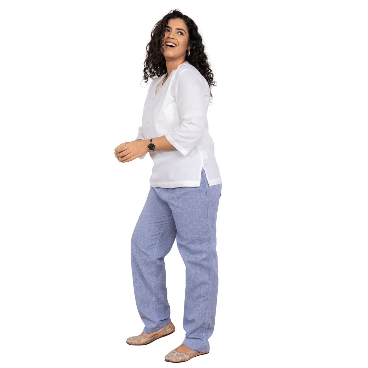 Women's Lounge Pants | Blue | Fits Waist Size 28" to 36" - Image 2