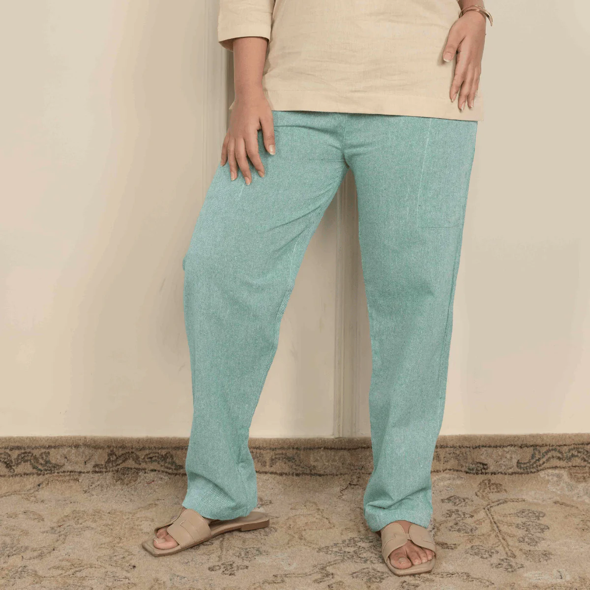 Women's Lounge Pants | Sea Green | Fits Waist Size 28" to 36" - Image 13