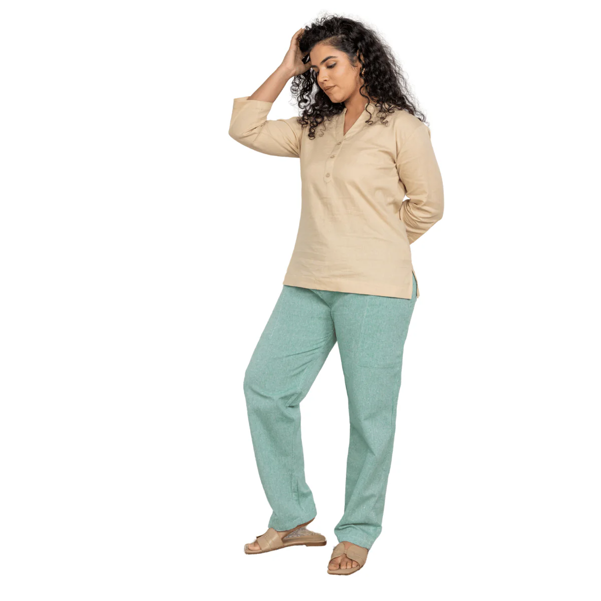 Women's Lounge Pants | Sea Green | Fits Waist Size 28" to 36" - Image 14