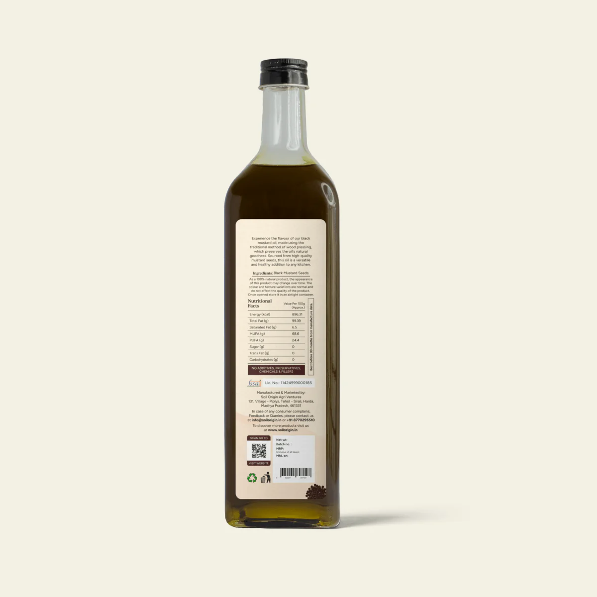 Wood-Pressed Black Mustard Oil | Unrefined | No Additives - Image 2