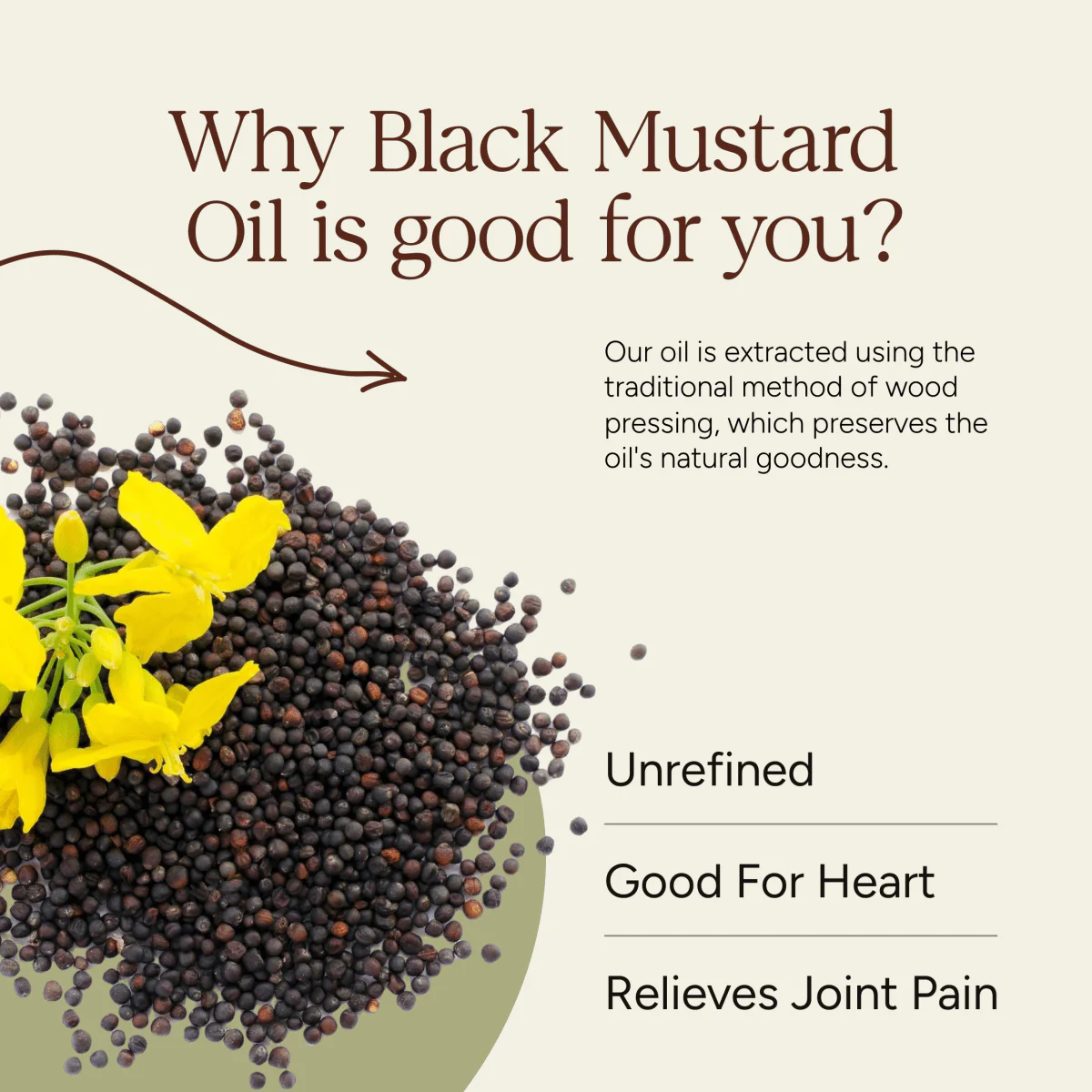 Wood-Pressed Black Mustard Oil | Unrefined | No Additives - Image 3