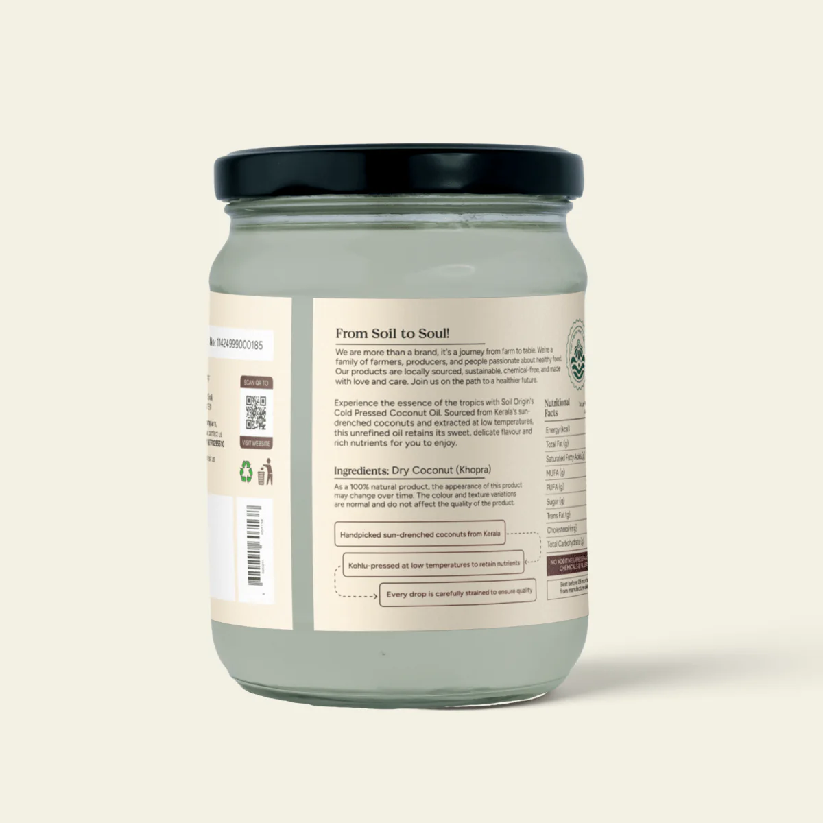 Wood-Pressed Coconut Oil | Cooking & Skincare | 500ml - Image 2