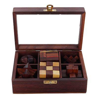 Wooden 3D Puzzle Six in One Game Set for Kids and Adults - Image 3