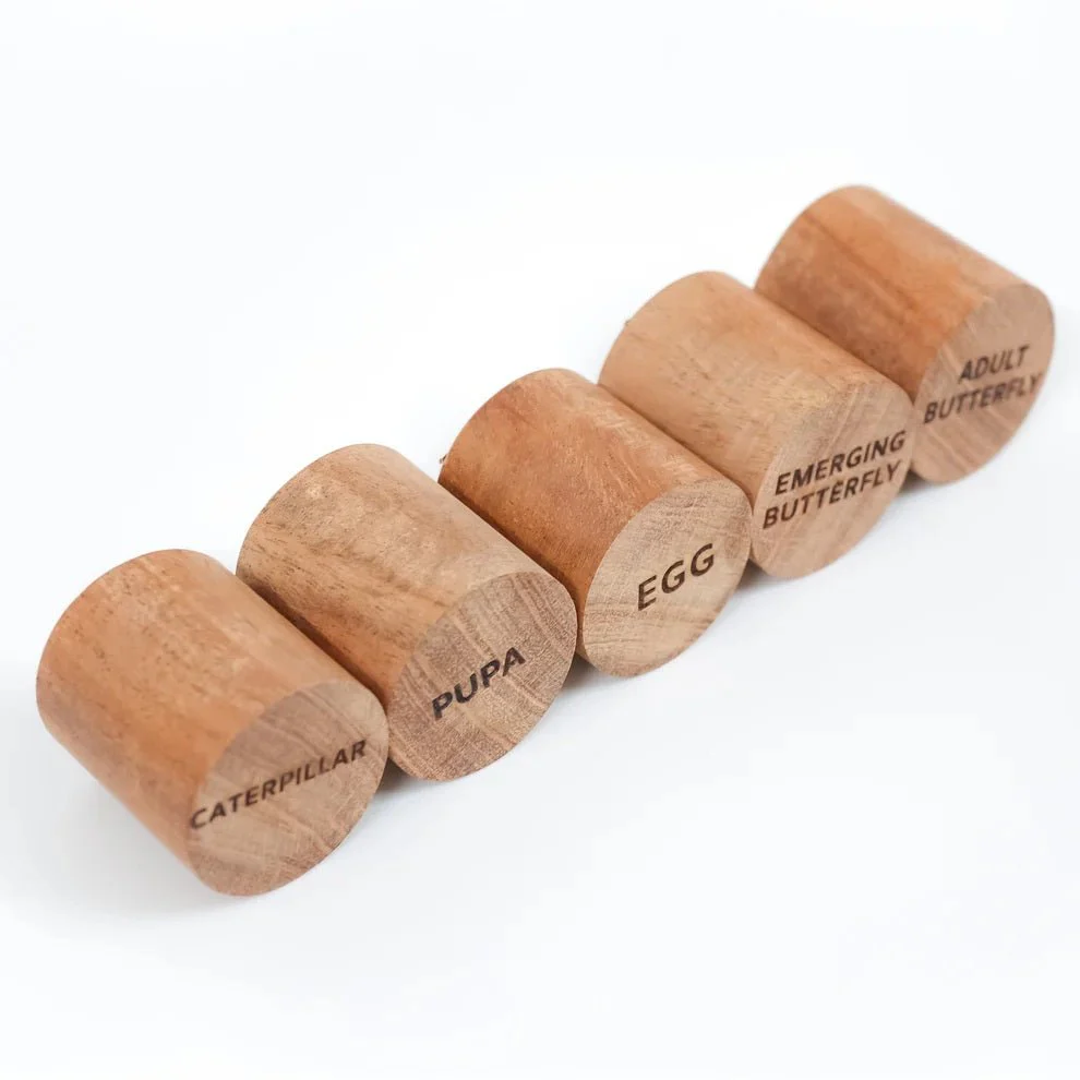 Wooden Butterfly Stamp Set – Craft Stamps for Kids & DIY Projects - Image 8